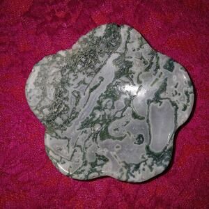 Moss Agate Flower Bowl